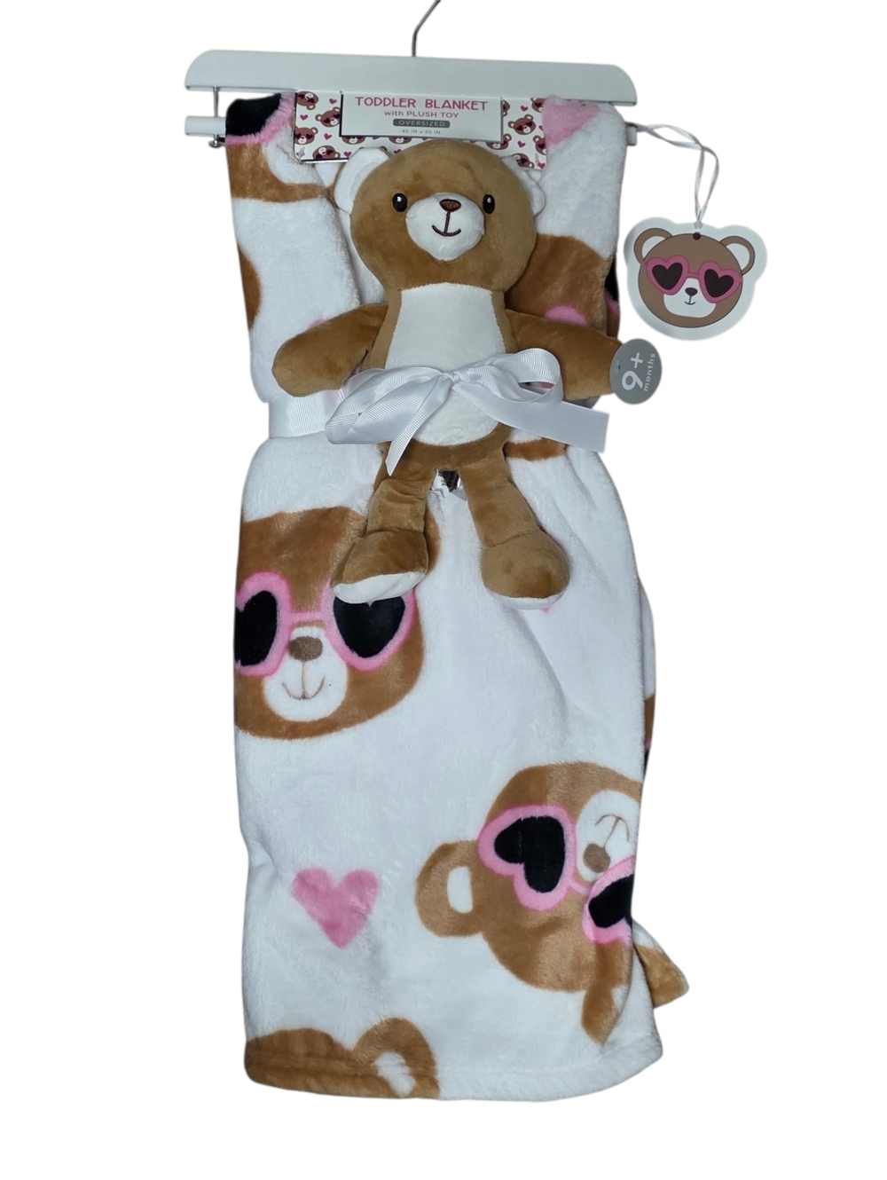 Baby Blanket With Plush Teddy Bear